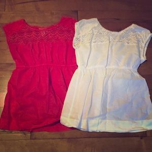Two maternity tops